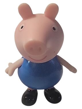 Jazwares Peppa Pig’s Brother Blue George Pig Cake Topper PVC Figurine 2”